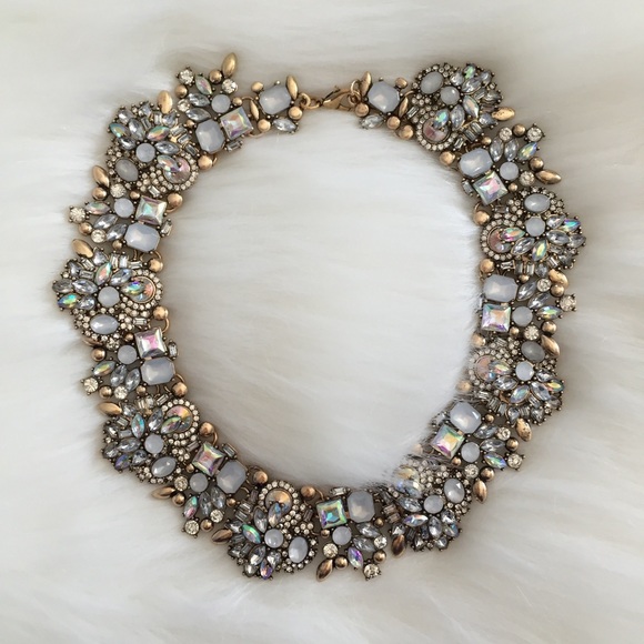 "Antoinette" Necklace Clear Crystal Statement - Picture 2 of 7